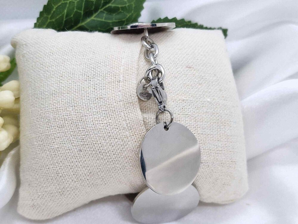 Pulsera Círculos - Pulsera con círculos enlazados de acero inoxidable.