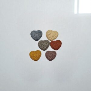 Charm corazón piedra natural de lava volcánica
