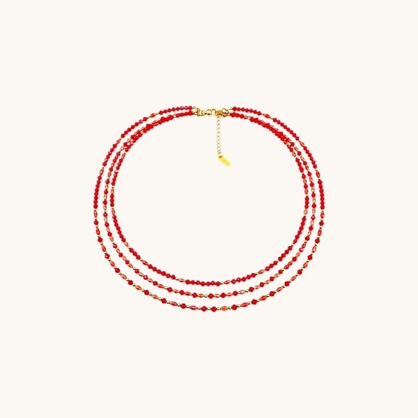 Collar Atardecer Rojo